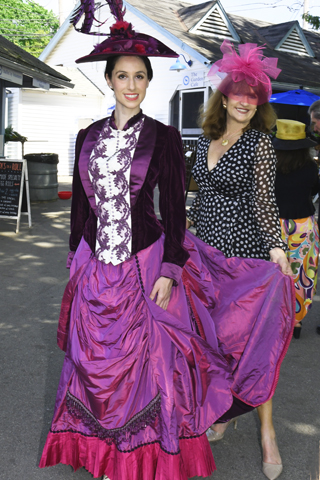 5. Christina Wilson wore this lovely costume created by Sandy Boyd. Carolyn Slota was ohand to assist Christina with her train!