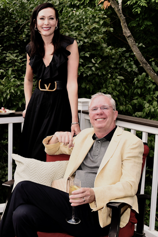 12. Zoya and Jim enjoyed a moment in deck overlooking the garden