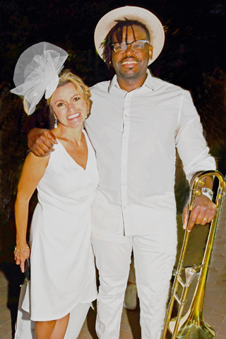 14. Diner en Blanc co-founder Natanya DiBona and musician Ernest Stuart