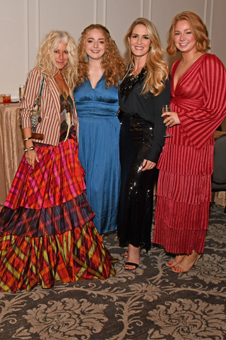 6. Angela Segall, Jane Cook, Rebecca Segall and Emma Cook paused for a photo at the event.