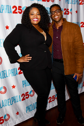9. Katherine Gilman Richardson and Barry Johnson took a turn at the step and repeat!