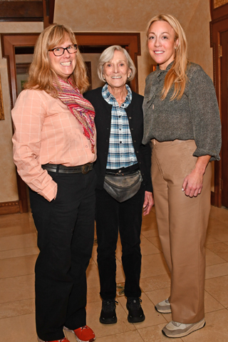 5. Amy Fox, Penny Fox, Olivia Rabe gathered for a photo at the end of the meeting