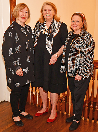The generosity of sponsors and ticket buyers along with those who purchase the amazing array of works created by PAFA's talented graduates provides valuable scholarship support to current students. Net proceeds from ticket sales and sponsorships for the ASE Preview, as well as a portion of the proceeds from each student artwork sold, 3. Hostesses Janis Strimel, Julie Jensen Bryan, and Maggie Murphy