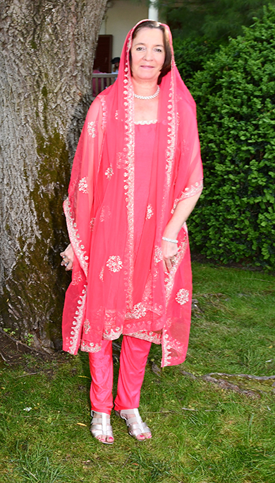 12. Susan Dupee wore this lovely Sari to the garden party