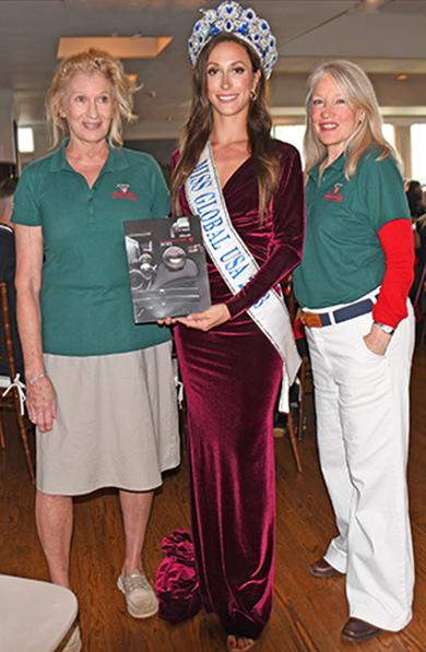 4. The Radnor Hunt Lunch Ladies, Susan Healey and Ginger Kanoff were pictured with Miss Global USA Danielle Alura Mignogna,