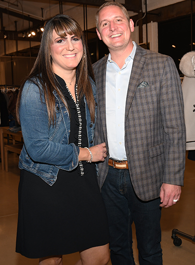 Katie Gretchen pictured with her husband T.F. was the events speaker
