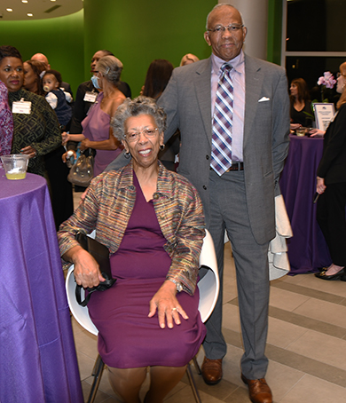 15. Beatrice and Douglas Brown arrived for the event