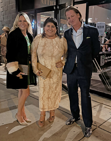 Celeste and Peter Madden bid Jennifer Lynn Robinson a good night!