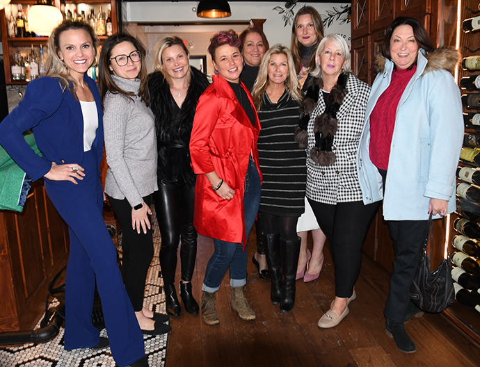 6. Erika Rothenberger, Rosalia Hoffman, LoIa Anderson, Kristen Kidd, Peggy Lynn Walk, Lisa Anderson and (rear) Meredith McGrath and Shana Francesca paused for a photo with Suzy!